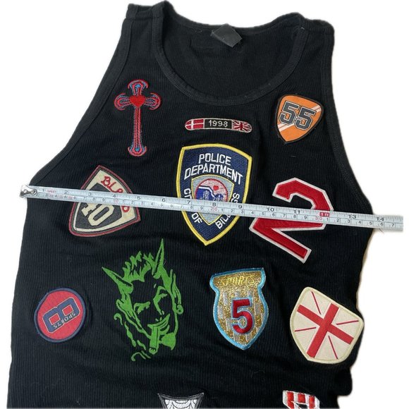 Vintage Whittall & Shon Black Tank Top Patches City Billings Women’s S - Picture 3 of 6